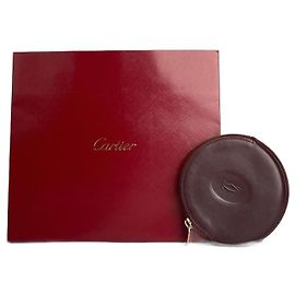 Bolso de cuero vintage Cartier burdeos Burdeos