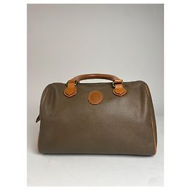Bolsa de couro vintage Courreges marrom Marrom