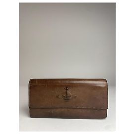 Vintage Vivienne Westwood Leather Wallet Brown Brown