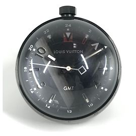 Louis Vuitton Q1Q000 Tambour GMT Table Clock Black