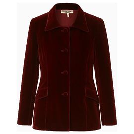 Autre Marque Ensemble Katharine Hamnett, modèle Velours Grenat FW1997. Rouge