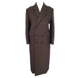 Balenciaga Hourglass Wool Coat Dark Brown Dark brown