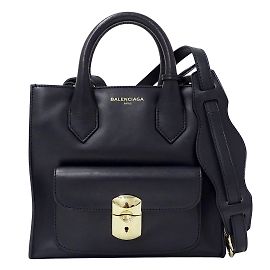 Balenciaga Women's Padlock Mini All Afternoon Handbag Navy blue