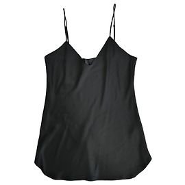 Nili Lotan Black Silk Cami Vest Black