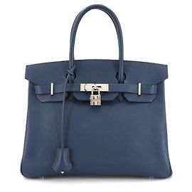 Hermès Birkin 30 Epsom Blue Handbag Blue