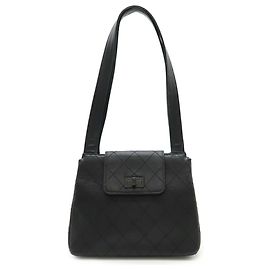 Chanel 2.55 Matelasse Shoulder Bag Black