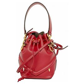 Fendi Mon Tresor Leather Handbag Red