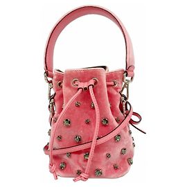 Bolsa de veludo rosa Mon Tresor da Fendi Rosa