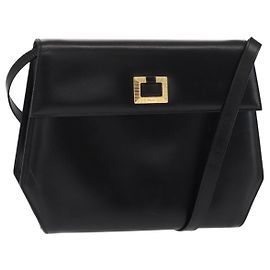 Borsa a Spalla Gancini in Pelle Salvatore Ferragamo Nero