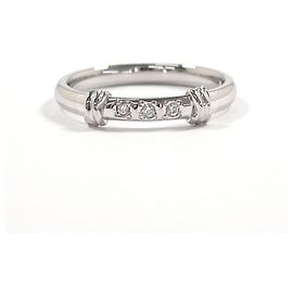 Burberry Platinum Diamond Band Ring Other