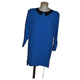 Stella Mc Cartney Stella McCartney Blue Viscose Mini Dress Blue
