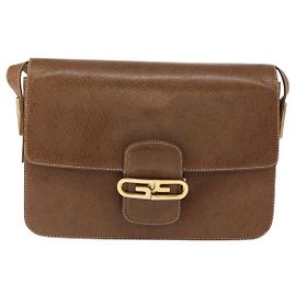 Bolsa de ombro vintage Gucci em couro pequena Marrom