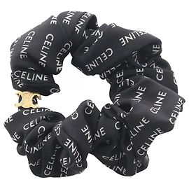 Céline Scrunchie Rayure Triomphe Celine Preto Branco