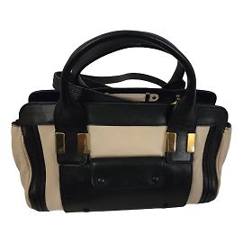 Chloé Alice Leather Handbag Black Pink Black Pink