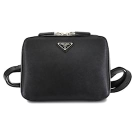 Prada Saffiano Leather Backpack Black