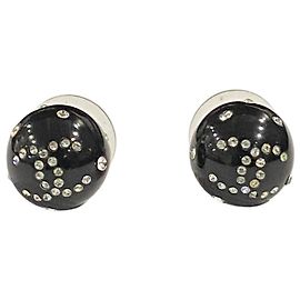 Orecchini a perno con strass Chanel Coco Mark Nero