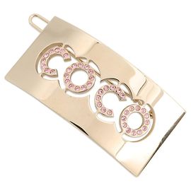 Horquilla de strass CHANEL COCO Rosa Dorado