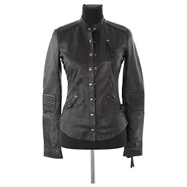 Barbara Bui Schwarze Lederjacke Schwarz