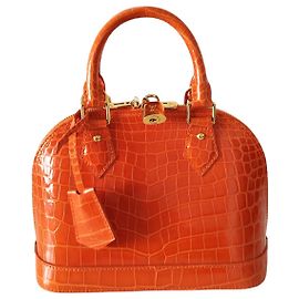 Bolsa Louis Vuitton Alma BB em Crocodilo Laranja Laranja