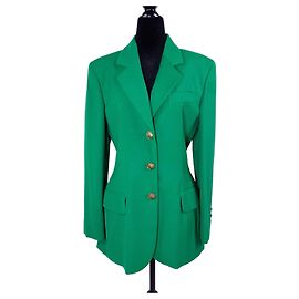 Moschino Cheap and Chic wool green jacket 1990s Green