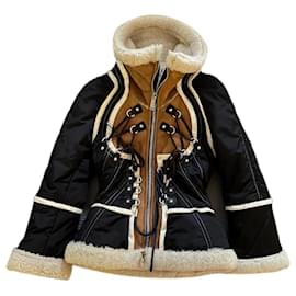 DSQUARED2   ICON fur leather jacket Brown Black Beige Camel