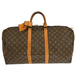 Louis Vuitton Keepall Bag Monogram Canvas 55 Brown