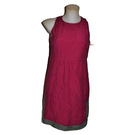Vestido M Missoni de seda e linho rosa e cinza Rosa Cinza
