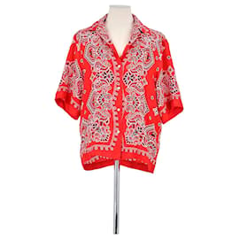 Sandro Camicia di seta rossa Rosso