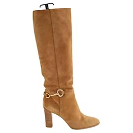 Céline Camel Wildlederstiefel Kamel
