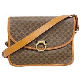 Céline Bolsa de Ombro Celine Macadam Marrom Marrom