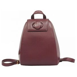Mochila de cuero Cartier Must en burdeos Burdeos