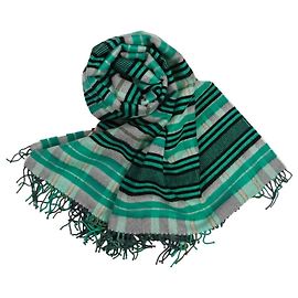 Hermès Cashmere Tartan Check Schal in Grün Grün