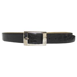 Alfred Dunhill Dunhill Crocodile Leather Belt Black