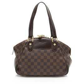 Borsa a Spalla Louis Vuitton Damier Ebene Verona PM Marrone