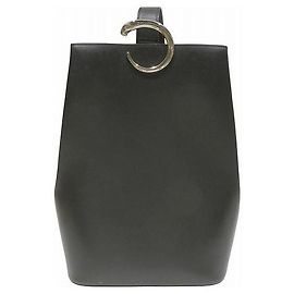 Panthère Leder Schultertasche von Cartier Schwarz