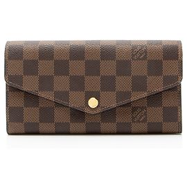 Cartera Sarah Damier Ebene Louis Vuitton Castaño
