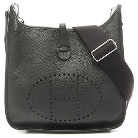 Borsa a Spalla in Pelle Hermès Evelyne III PM Nero