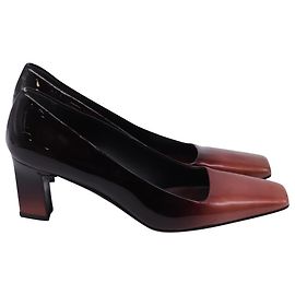 Prada Ombre Square-Toe Pumps in Multicolor Patent Leather Multiple colors