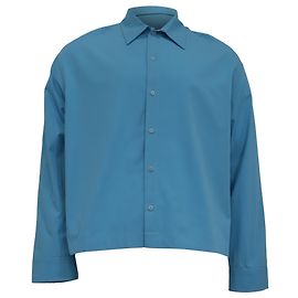 Jacquemus La Casa Kurzarmhemd aus blauem Polyester Blau