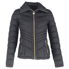 Michael Kors Zipped Packable Down Jacket in Black Polyamide Black