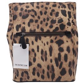 Dolce & Gabbana Leopard-Print Backpack in Brown Leather Brown