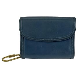 Coach Leather Keyring Card Case Blue