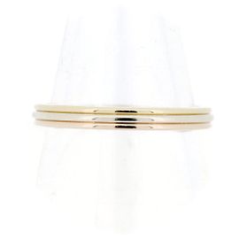 Cartier Trinity Au750 Ring Size 18 Golden Metallic