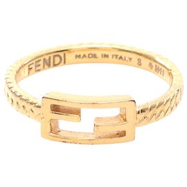 Fendi vergoldeter Eimer-Ring Golden Metallisch