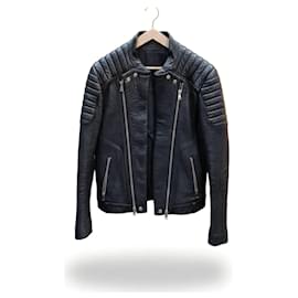 Balmain Leather Jacket Black
