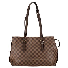Borsa a Spalla Chelsea Damier Ebene Louis Vuitton Marrone