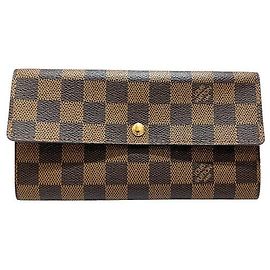 Cartera Larga Damier Sarah de Louis Vuitton Castaño