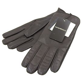 Lammlederhandschuhe Emporio Armani Schwarz