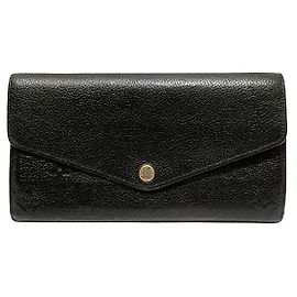 Carteira Longa Sarah Monogram Empreinte da Louis Vuitton Preto