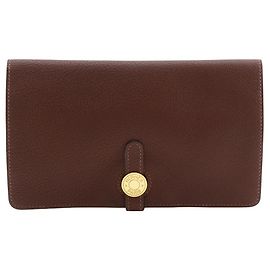 Hermès Dogon S Togo Long Wallet Brown